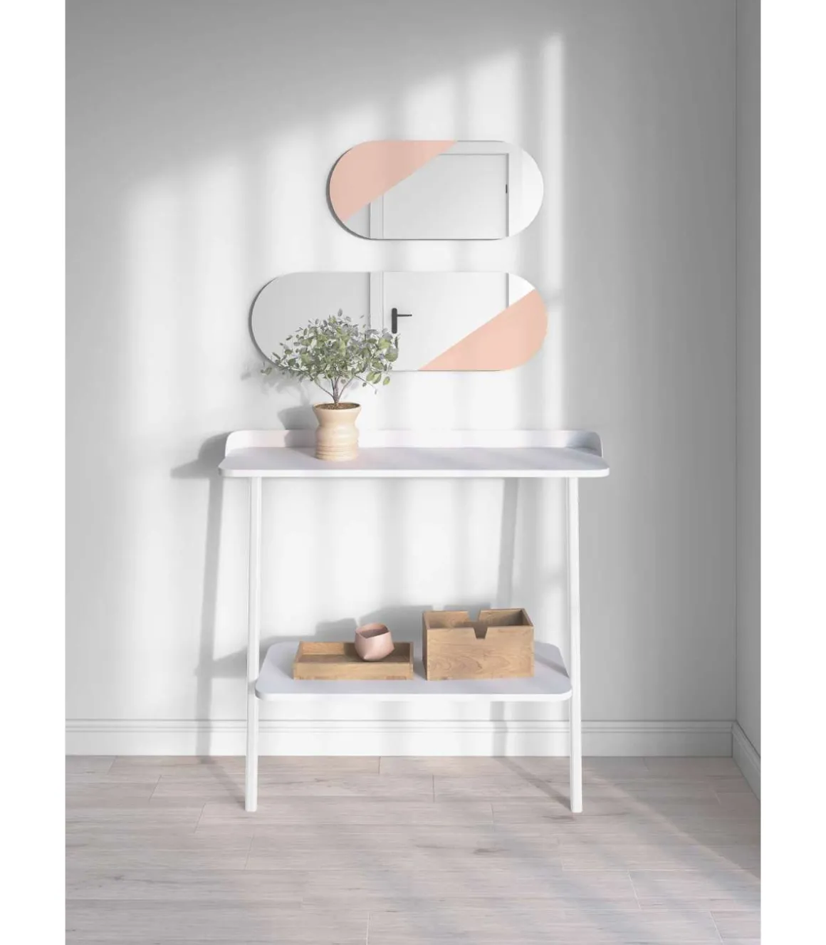 Recibidor modelo 787 acabado blanco, 87.5 cm (alto) x 111 cm (ancho) x 31 cm (prof.)