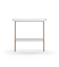 Recibidor modelo 787 acabado blanco/nogal, 87.5 cm (alto) x 111 cm (ancho) x 31 cm (prof.)