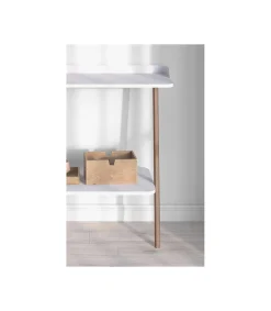 Recibidor modelo 787 acabado blanco/nogal, 87.5 cm (alto) x 111 cm (ancho) x 31 cm (prof.)