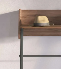 Recibidor modelo 789 acabado nogal/grafito, 97 cm (alto) x 80 cm (ancho) x 30 cm (prof.)