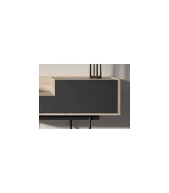 Recibidor modelo 673 acabado roble/grafito, 84cm(alto) 122cm(ancho) 42cm(prof.)