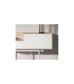 Recibidor modelo 673 acabado roble/blanco, 84cm(alto) 122cm(ancho) 42cm(prof.)