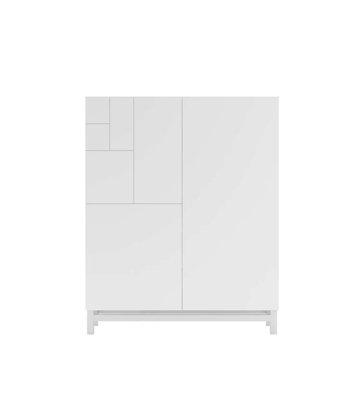 Recibidor zapatero modelo 515 acabado blanco, 90x112x27 (ancho x alto x fondo)
