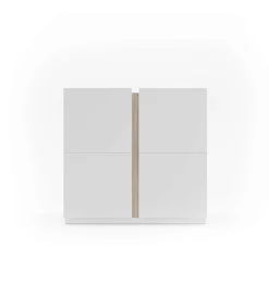 Recibidor zapatero modelo 516 acabado blanco/roble claro, 90 x 95 x 35 (alto x ancho x fondo)