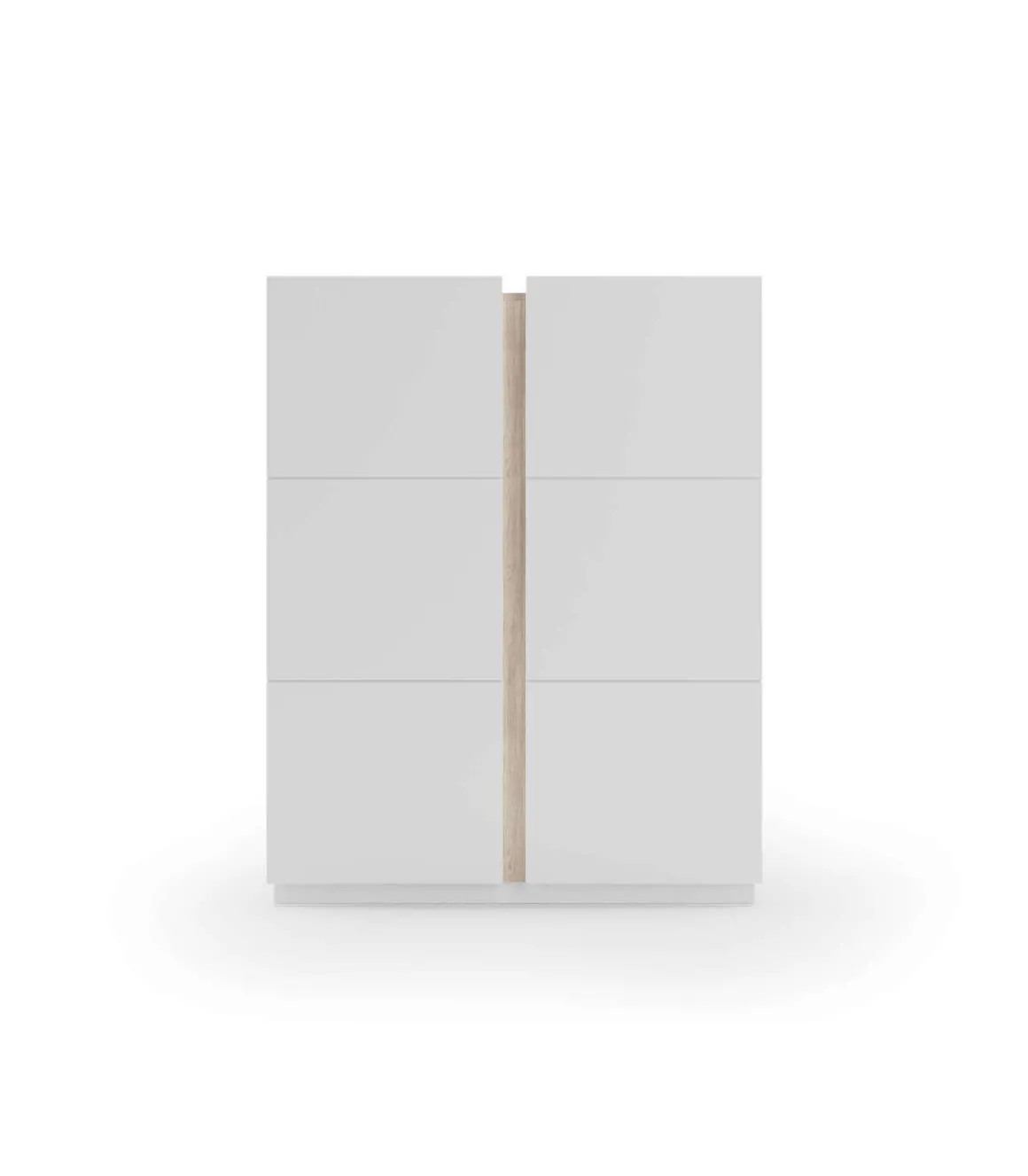 Recibidor zapatero modelo 517 acabado blanco/roble claro, 122 x 95 x 35 (alto x ancho x fondo)