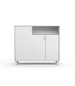 Recibidor zapatero 3 puertas Modelo 520 acabado blanco. 88 cm (alto) x 100 cm (ancho) x 37 cm (prof.)