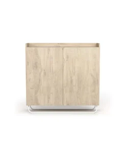 Recibidor zapatero 2 puertas modelo 526 acabado roble claro, 87 cm (alto) x 90 cm (ancho) x 25.5 cm (prof.)
