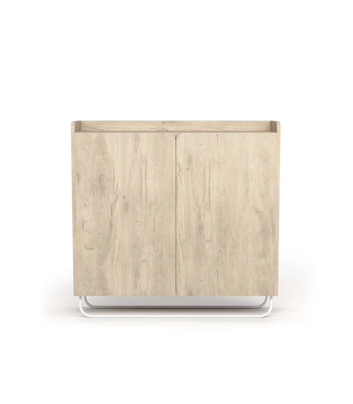 Recibidor zapatero 2 puertas modelo 526 acabado roble claro, 87 cm (alto) x 90 cm (ancho) x 25.5 cm (prof.)