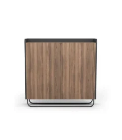 Recibidor zapatero 2 puertas modelo 526 acabado grafito/nogal claro, 87 cm (alto) x 90 cm (ancho) x 25.5 cm (prof.)
