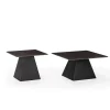 Set de 2 mesas de centro modelo Jana acabado negro, 43/48cm(alto) 80/60cm(ancho) 80/60m(fondo).