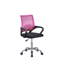 Silla de escritorio giratoria Vita acabado negro/rosa, 90/102 cm(alto)60 cm(ancho)60 cm(largo)