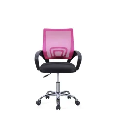 Silla de escritorio giratoria Vita acabado negro/rosa, 90/102 cm(alto)60 cm(ancho)60 cm(largo)