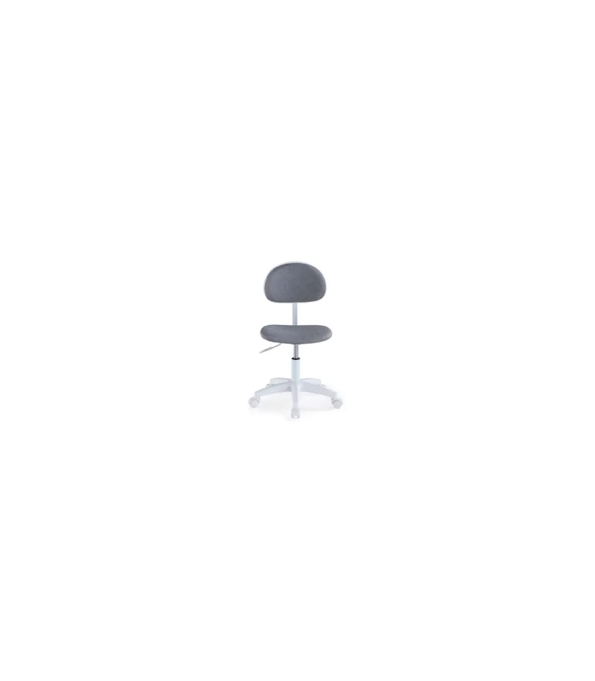 Silla de escritorio giratoria Lucky gris/blanco, 88 cm(alto)54 cm(ancho)54 cm(fondo).