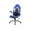 Silla de escritorio Victoria en azul y negro. Alto: 112-120, Ancho: 70, Fondo: 51