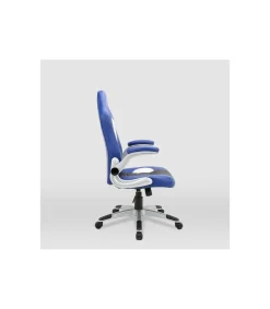 Silla de escritorio Victoria en azul y negro. Alto: 112-120, Ancho: 70, Fondo: 51
