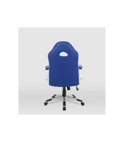 Silla de escritorio Victoria en azul y negro. Alto: 112-120, Ancho: 70, Fondo: 51