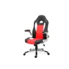 Silla de escritorio Victoria en negro y rojo. Alto: 112-120, Ancho: 70, Fondo: 51