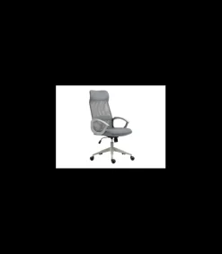 Silla de estudio con respaldo alto modelo Nueva Marsella acabado gris, 60cm(ancho ) 106-116cm(altura) 62cm(fondo)