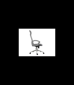 Silla de estudio con respaldo alto modelo Nueva Marsella acabado gris, 60cm(ancho ) 106-116cm(altura) 62cm(fondo)