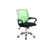 Silla de estudio juvenil Martina en verde y negro. Alto: 88-98, Ancho: 57, Fondo: 53.5