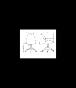 Silla de oficina Adriana acabado gris. Alto: 85.5-100.5cm Ancho: 47.5cm Fondo: 54.5cm.