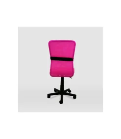 Silla de oficina Alba acabado negro/rosa. Alto: 83.5-95.5cm Ancho: 55cm Fondo: 55cm.