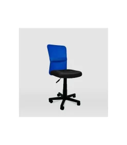 Silla de oficina Alba acabado negro/azul. Alto: 83.5-95.5cm Ancho: 55cm Fondo: 55cm.