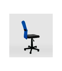 Silla de oficina Alba acabado negro/azul. Alto: 83.5-95.5cm Ancho: 55cm Fondo: 55cm.