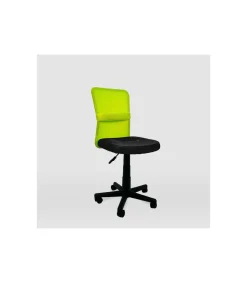 Silla de oficina Alba acabado negro/verde. Alto: 83.5-95.5cm Ancho: 55cm Fondo: 55cm.