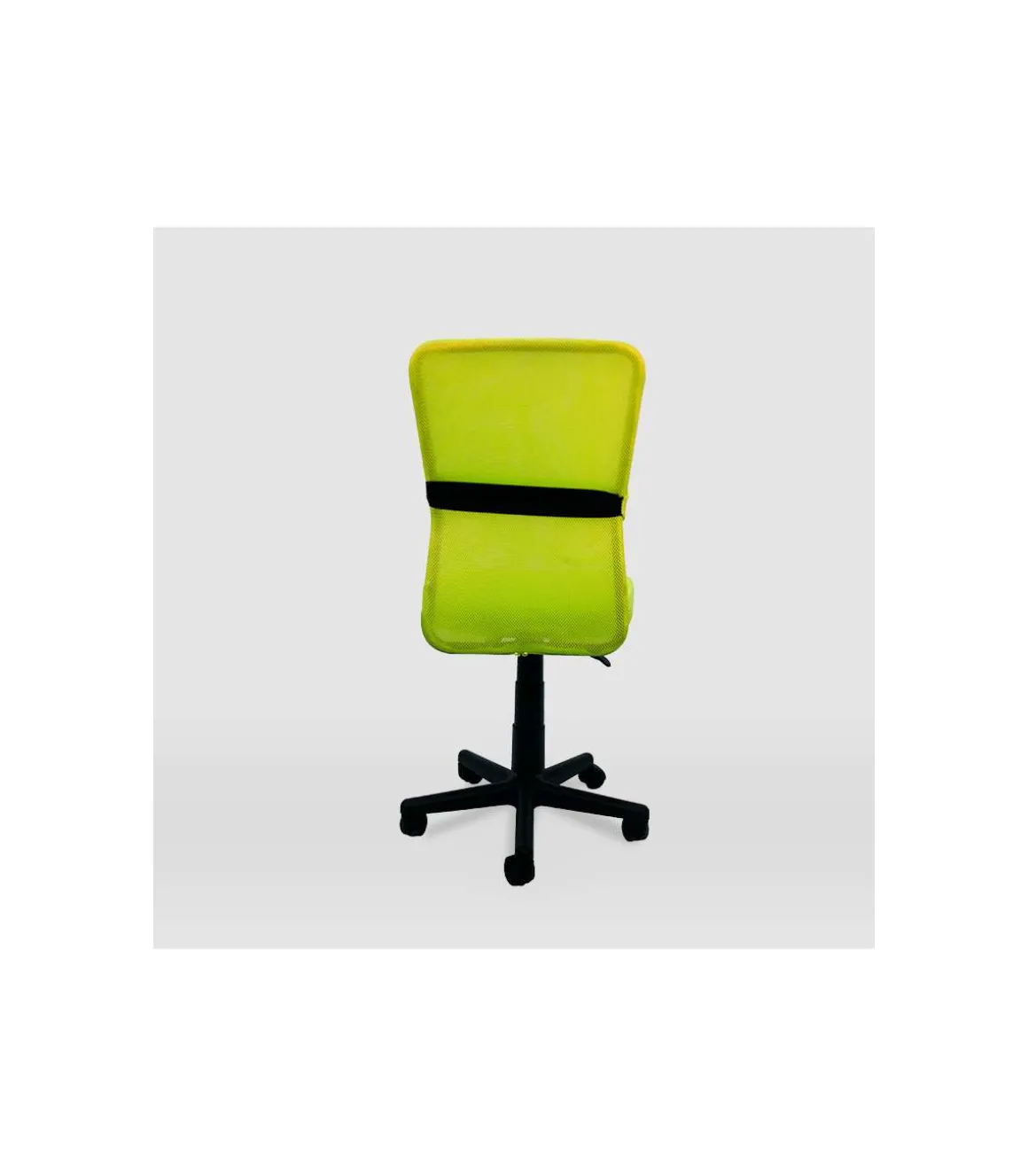 Silla de oficina Alba acabado negro/verde. Alto: 83.5-95.5cm Ancho: 55cm Fondo: 55cm.