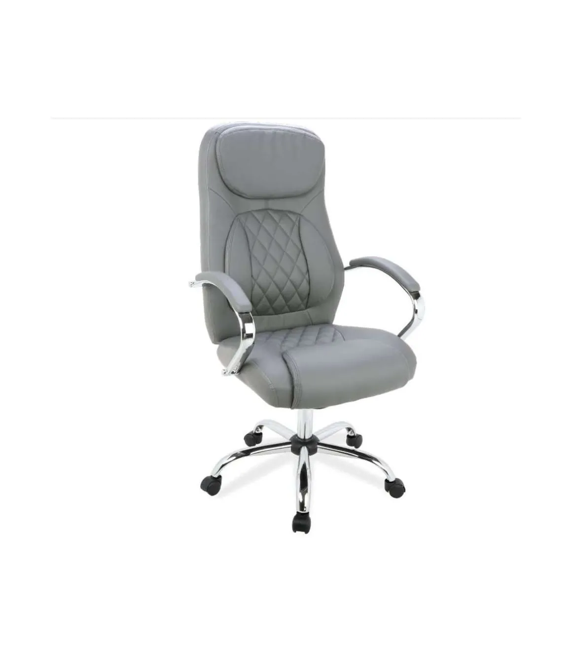 Silla de oficina Angela en gris. Alto: 115-125. Ancho: 62. Fondo: 69,5
