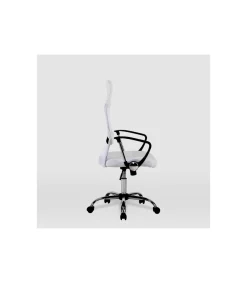 Silla de oficina Dafne acabado blanco. Alto: 112.5-122cm Ancho: 60cm Fondo: 49.5cm.