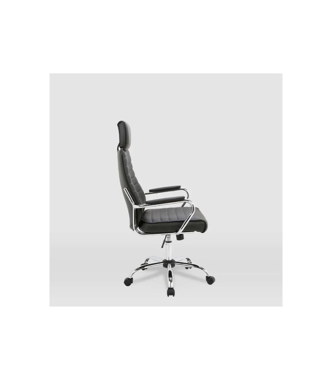 Silla de oficina Diana acabado negro. Alto: 118/127cm Ancho: 65.5cm Fondo: 64cm.