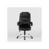 Silla de oficina Elisabeth en piel sintética negra. Alto: 115.5/125.5cm Ancho: 64.5cm Fondo: 70.5cm.