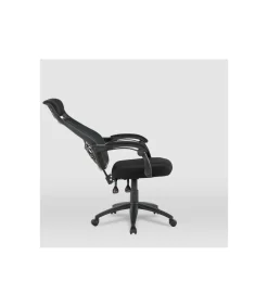 Silla de oficina Erika en negro. Alto: 114,5-122,5, Ancho: 62, Fondo: 58.
