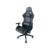 Silla de oficina gaming modelo Matrix altura regulable acabado negro/azul. 70cm(ancho ) 125/135cm(altura) 65cm(fondo)