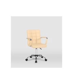 Silla de oficina Isabella en beige. Alto: 89-104, Ancho: 51, Fondo: 49.