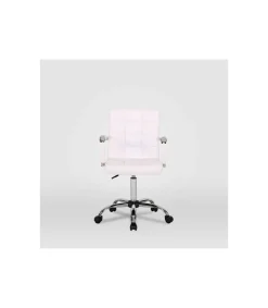 Silla de oficina Isabella en blanco. Alto: 89-104, Ancho: 51, Fondo: 49.