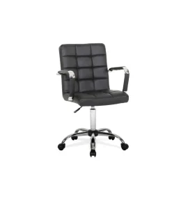 Silla de oficina Isabella en negro. Alto: 89-104, Ancho: 51, Fondo: 49.