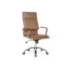 Silla de oficina Jana en marron. Alto: 106-114. Ancho: 55. Fondo: 65.