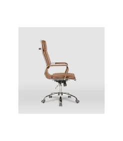 Silla de oficina Jana en marron. Alto: 106-114. Ancho: 55. Fondo: 65.