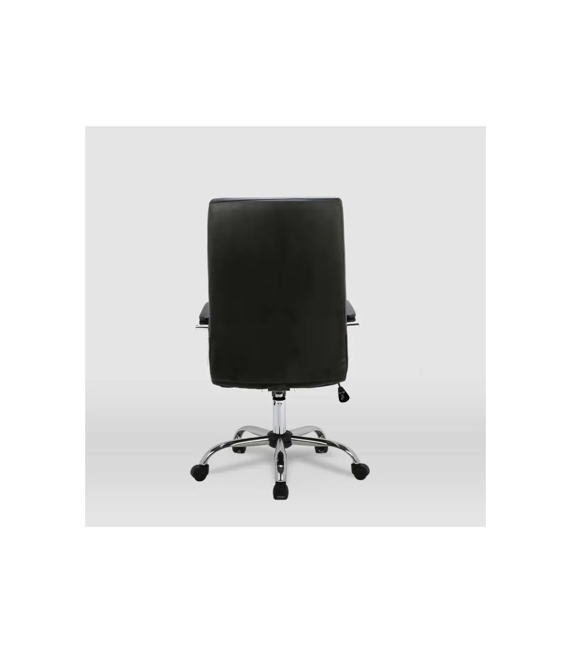 Silla de oficina Lara acabado negro. Alto: 107/117cm Ancho: 57.5cm Fondo: 60.5cm.