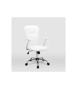 Silla de oficina Magali acabado blanco. Alto: 98.5/107.5cm Ancho: 56cm Fondo: 59cm.