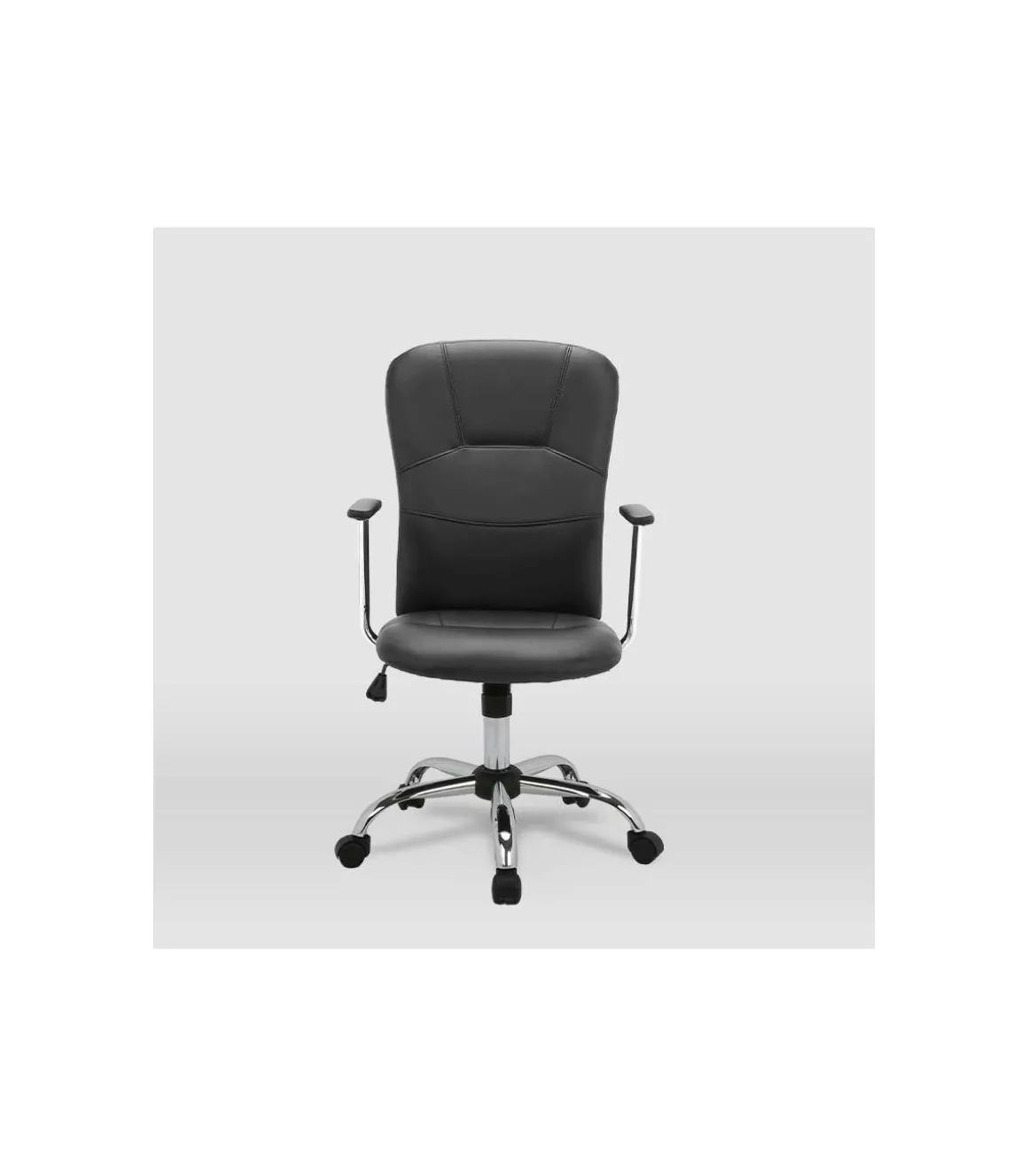 Silla de oficina Magali acabado negro. Alto: 98.5/107.5cm Ancho: 56cm Fondo: 59cm.
