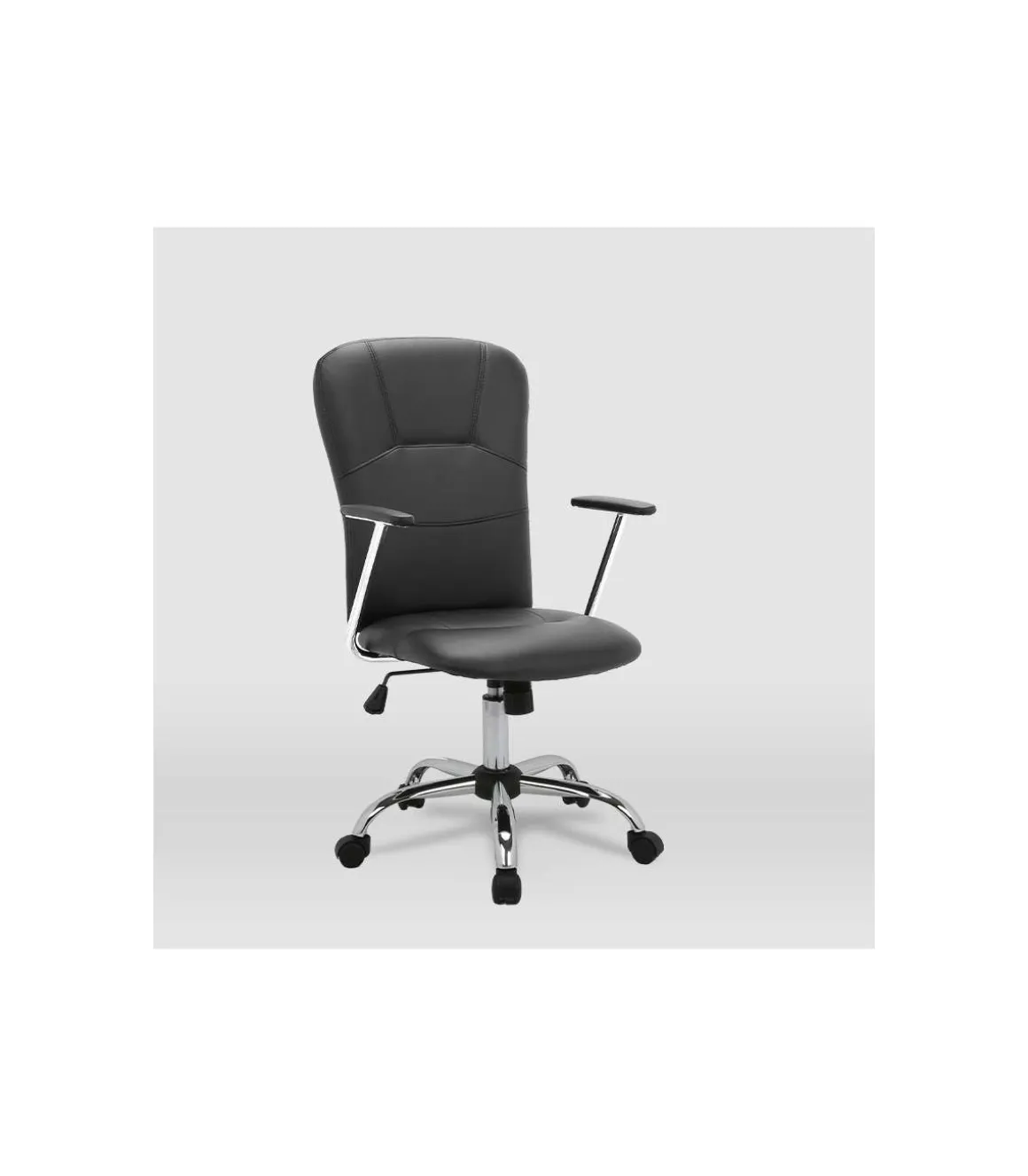 Silla de oficina Magali acabado negro. Alto: 98.5/107.5cm Ancho: 56cm Fondo: 59cm.