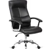 Silla de oficina Manager altura regulable acabado en polipiel negro. 63m(ancho ) 114/124cm(altura) 67cm(fondo)