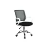 Silla despacho de diseño moderno giratoria elevable acabado negro, 53 cm(ancho) 79/91 cm(altura) 49 cm(fondo)