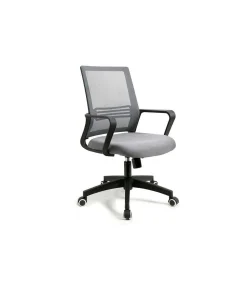 Silla despacho de diseño moderno, giratoria, elevable acabado gris, 113-123 cm(alto)60 cm(ancho)61 cm(largo)