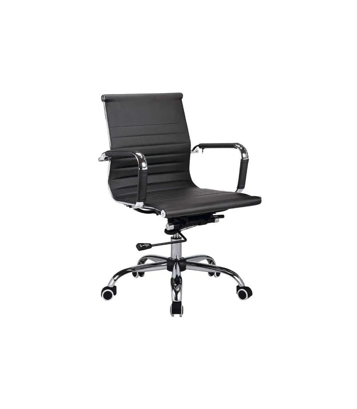 Silla despacho giratoria elevable acabado negro, 90-97cm(alto) 58cm(ancho) 64cm(largo).