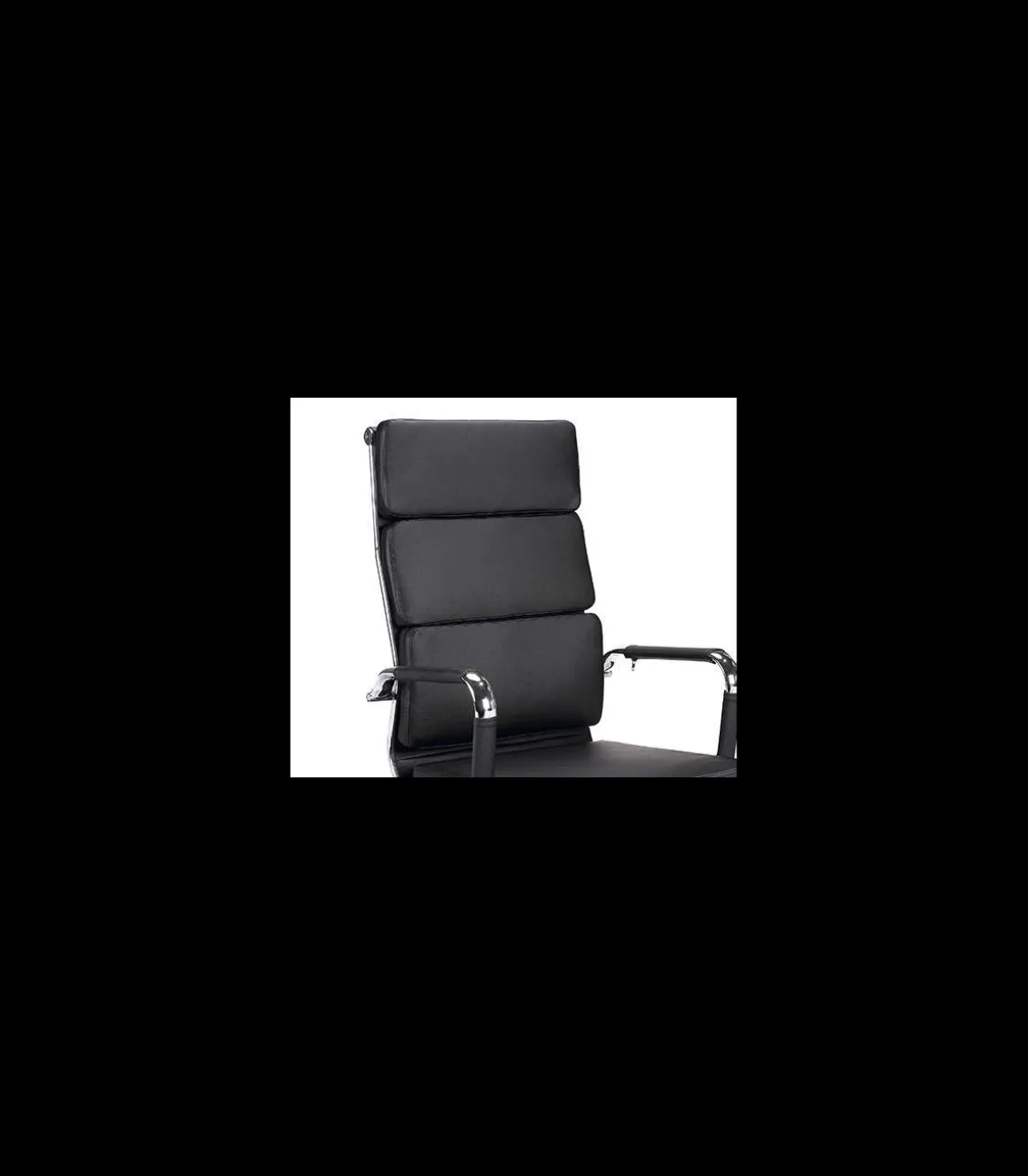 Silla despacho giratoria elevable piel sintetica en color negro, 109-116 cm(alto)61 cm(ancho)69 cm(largo)